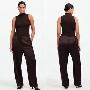 Madewell Black Satin Pants